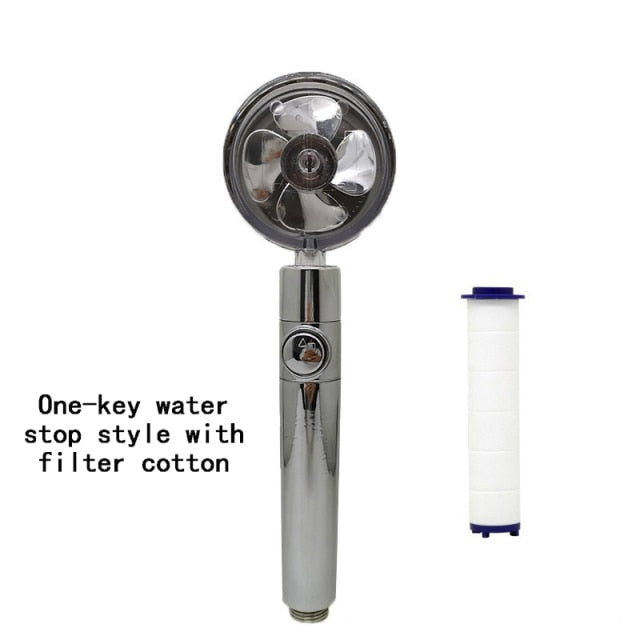 Turbocharged Shower Head Adjustable Water Pressure Shower Sprayer with Filter Handheld Universal Showerhead Bath Shower Nozzle