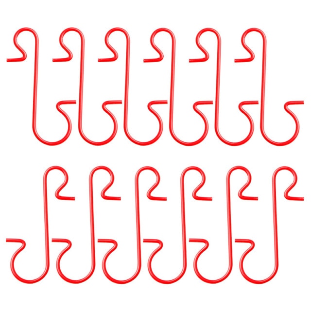 50pcs Christmas Ornament Metal S-Shaped Hooks Holders Christmas Tree Ball Pendant hanging Decoration for home Navidad New Year