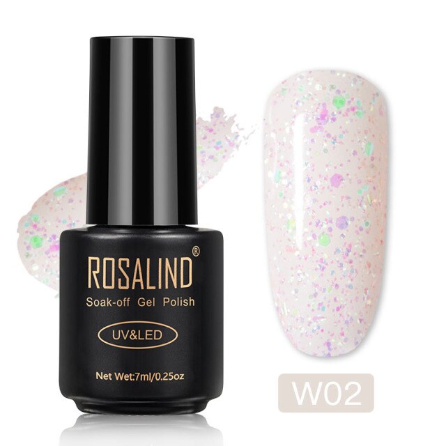 ROSALIND Varnishes Hybrid Gel Nail Polish 7ML Semi Permanent Gel Polish Soak Off UV Nail Gel For Nail Art Beauty Gel Lacquer