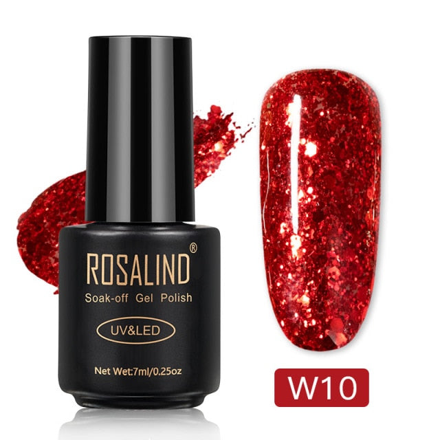 ROSALIND Varnishes Hybrid Gel Nail Polish 7ML Semi Permanent Gel Polish Soak Off UV Nail Gel For Nail Art Beauty Gel Lacquer