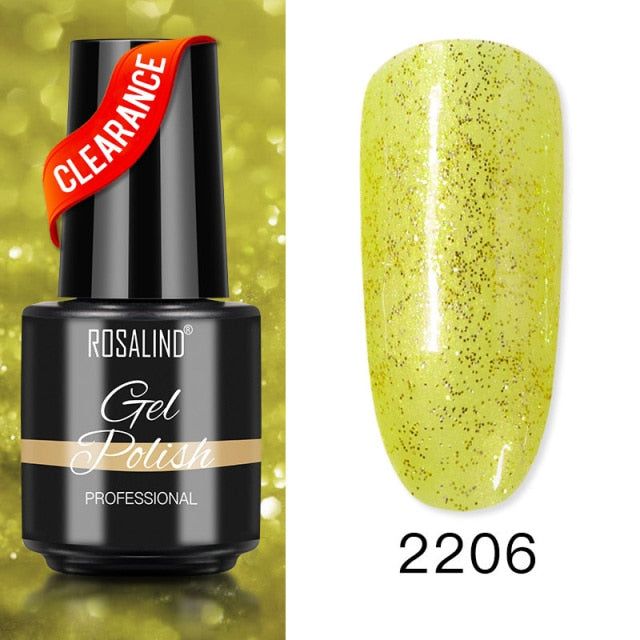 ROSALIND Varnishes Hybrid Gel Nail Polish 7ML Semi Permanent Gel Polish Soak Off UV Nail Gel For Nail Art Beauty Gel Lacquer