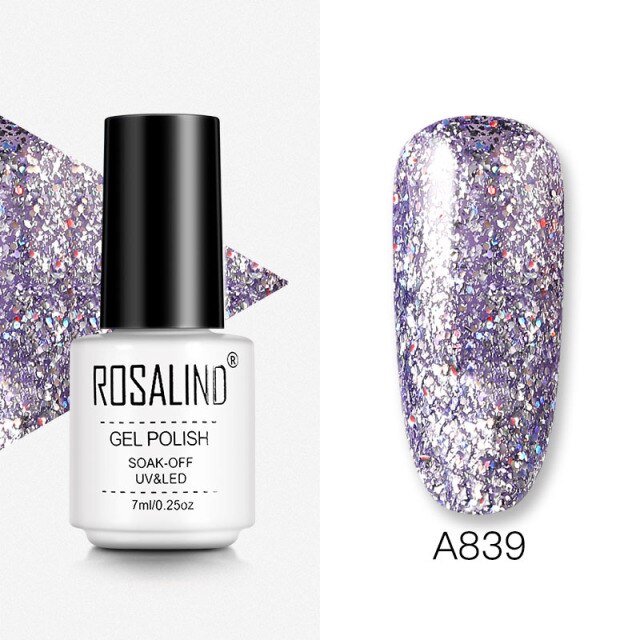 ROSALIND Varnishes Hybrid Gel Nail Polish 7ML Semi Permanent Gel Polish Soak Off UV Nail Gel For Nail Art Beauty Gel Lacquer