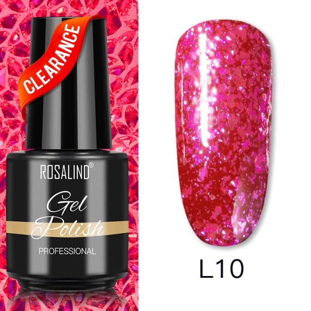 ROSALIND Varnishes Hybrid Gel Nail Polish 7ML Semi Permanent Gel Polish Soak Off UV Nail Gel For Nail Art Beauty Gel Lacquer