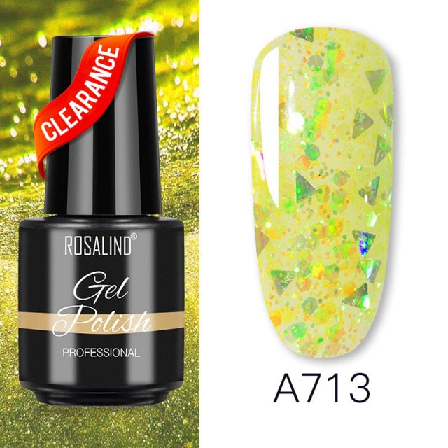 ROSALIND Varnishes Hybrid Gel Nail Polish 7ML Semi Permanent Gel Polish Soak Off UV Nail Gel For Nail Art Beauty Gel Lacquer