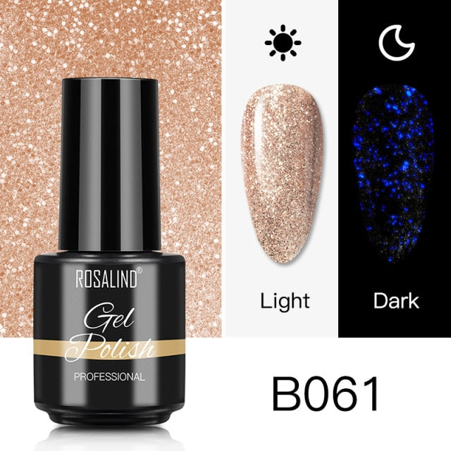 ROSALIND Varnishes Hybrid Gel Nail Polish 7ML Semi Permanent Gel Polish Soak Off UV Nail Gel For Nail Art Beauty Gel Lacquer