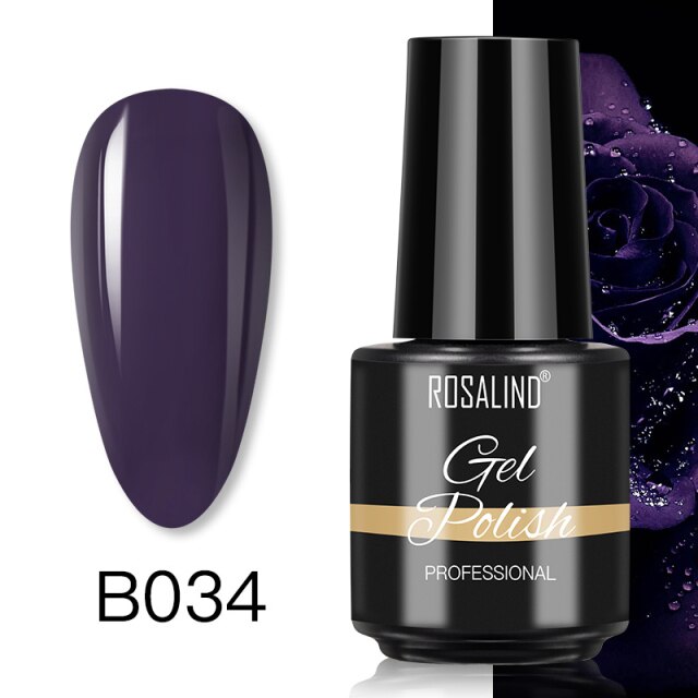 ROSALIND Varnishes Hybrid Gel Nail Polish 7ML Semi Permanent Gel Polish Soak Off UV Nail Gel For Nail Art Beauty Gel Lacquer