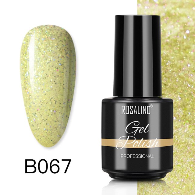 ROSALIND Varnishes Hybrid Gel Nail Polish 7ML Semi Permanent Gel Polish Soak Off UV Nail Gel For Nail Art Beauty Gel Lacquer