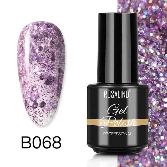 ROSALIND Varnishes Hybrid Gel Nail Polish 7ML Semi Permanent Gel Polish Soak Off UV Nail Gel For Nail Art Beauty Gel Lacquer