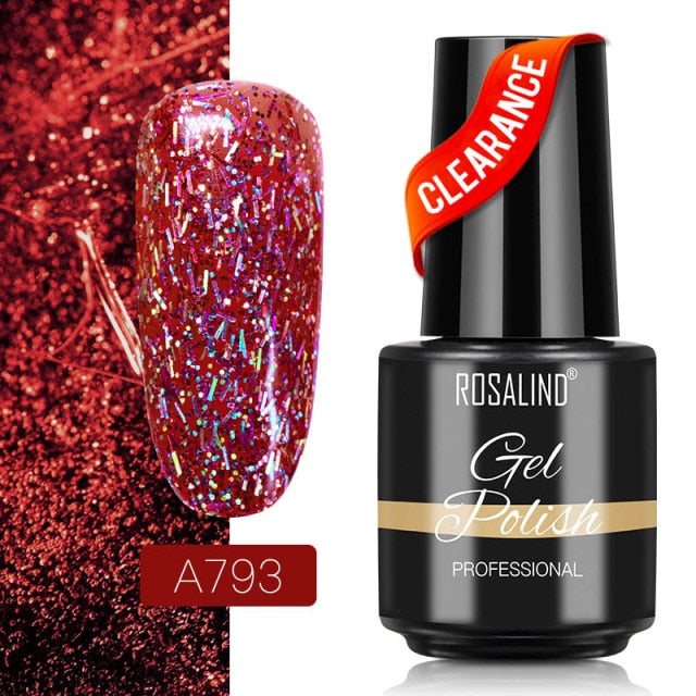 ROSALIND Varnishes Hybrid Gel Nail Polish 7ML Semi Permanent Gel Polish Soak Off UV Nail Gel For Nail Art Beauty Gel Lacquer