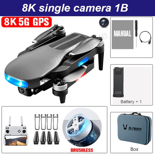 New LU3 MAX GPS  Drone 8K Hd Dual Camera Profesional Helicopter FPV Dron Foldable Rc Quadcopter 5G Wifi Brushless Motor Drones