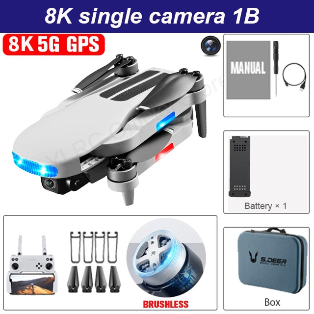 New LU3 MAX GPS  Drone 8K Hd Dual Camera Profesional Helicopter FPV Dron Foldable Rc Quadcopter 5G Wifi Brushless Motor Drones