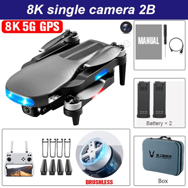 New LU3 MAX GPS  Drone 8K Hd Dual Camera Profesional Helicopter FPV Dron Foldable Rc Quadcopter 5G Wifi Brushless Motor Drones