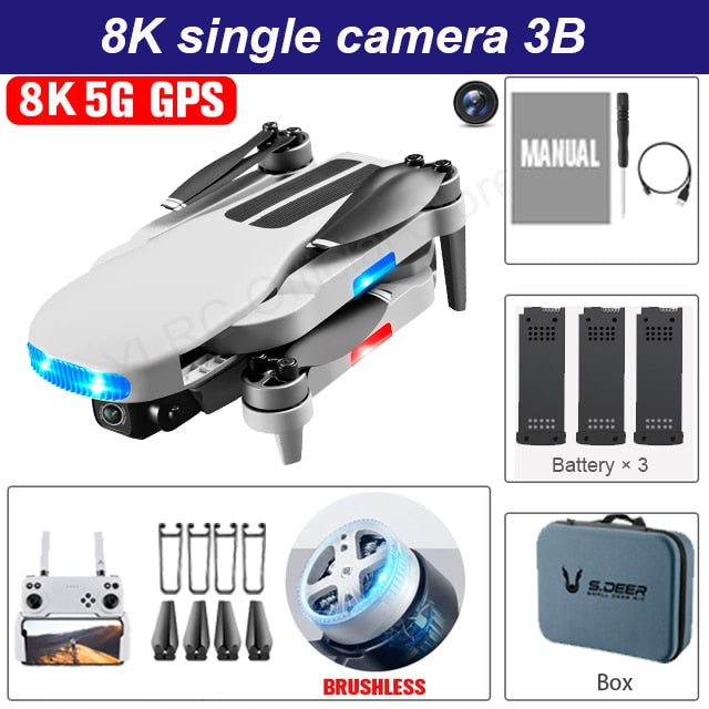 New LU3 MAX GPS  Drone 8K Hd Dual Camera Profesional Helicopter FPV Dron Foldable Rc Quadcopter 5G Wifi Brushless Motor Drones