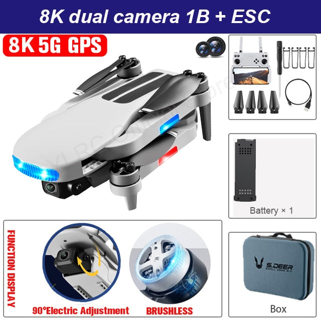 New LU3 MAX GPS  Drone 8K Hd Dual Camera Profesional Helicopter FPV Dron Foldable Rc Quadcopter 5G Wifi Brushless Motor Drones