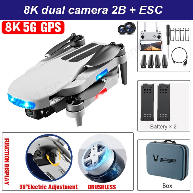 New LU3 MAX GPS  Drone 8K Hd Dual Camera Profesional Helicopter FPV Dron Foldable Rc Quadcopter 5G Wifi Brushless Motor Drones
