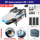 New LU3 MAX GPS  Drone 8K Hd Dual Camera Profesional Helicopter FPV Dron Foldable Rc Quadcopter 5G Wifi Brushless Motor Drones