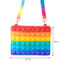 Cute Bag Fidget Toys Reliver Stress Toy Rainbow Push Bubble Simple Dimmer Antistress Toy Children Sensory Game Toy Backpack