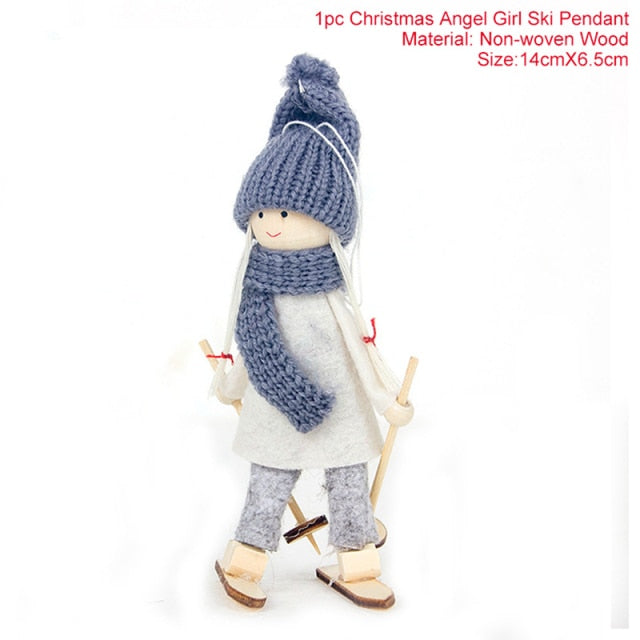 Angel Doll Merry Christmas Decoration For Home 2021 Navidad Noel Christmas Ornaments Xmas Tree Decor Cristmas Gift New Year 2022