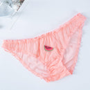 Women Sexy Lace Lingerie Temptation Low-waist Panties Fruit  Embroidery Transparent Briefs Seamless Sweet Underwear