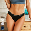 FINETOO 3PCS/Set Women Cotton Underwear Pantys Lingerie Letter Underpants Ladies 9 Solid Colors M-XXL Woman Sexy Panties Briefs