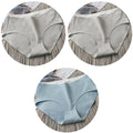 3Pcs Women's Underwear Cotton Seamless Stripes Panties Soild Color Skin- friendly Lingerie Woman Panty Low Waist M-XL Plus Size