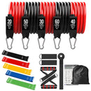 300lb Fitness Booty Resistance Elastic Band Workout for Training Home Exercise Sport Gym Dumbbell Harness Set Expander Equipment