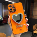 Luxury Plating Love Heart Mirror Hairball Phone Case For Iphone 13 12 11 Pro Max 7 Plus X XR Fashion Glitter Soft Silicone Cover