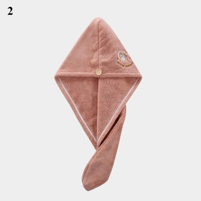 Dry Hair Cap Towel Absorbent Thickened Dry Hair Cap Bathroom Bath Dry Hair Cap Striped Shower Cap Soft Turban Striped Towel