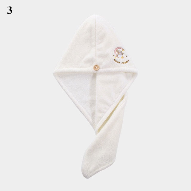 Dry Hair Cap Towel Absorbent Thickened Dry Hair Cap Bathroom Bath Dry Hair Cap Striped Shower Cap Soft Turban Striped Towel