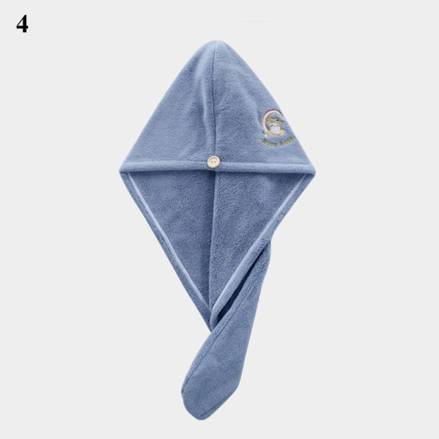 Dry Hair Cap Towel Absorbent Thickened Dry Hair Cap Bathroom Bath Dry Hair Cap Striped Shower Cap Soft Turban Striped Towel