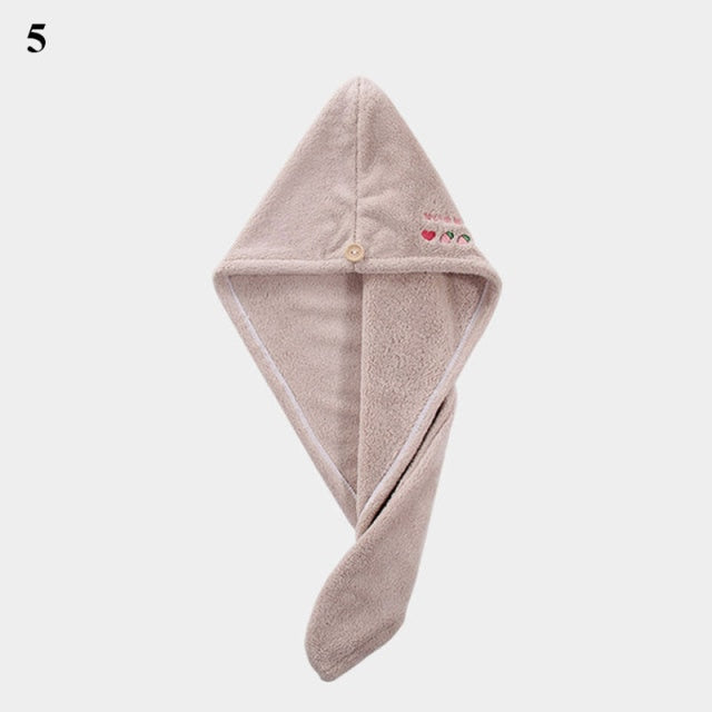 Dry Hair Cap Towel Absorbent Thickened Dry Hair Cap Bathroom Bath Dry Hair Cap Striped Shower Cap Soft Turban Striped Towel