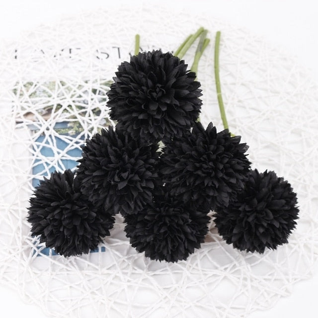 1/3/5PcsBunch Artificial Flower Bouquet Silk Dandelion Flower Ball Fake Flowers DIY Home Widding Decoration Valentines Day Gifts