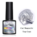 LEMOOC Reflective Cats Magnetic Gel Nail Polish Semi Permanent UV LED 9D Wide Cat Magnetic Nails Art Varnish Lacquers 8ml
