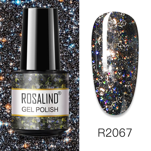ROSALIND 7ML Vernis Semi Permanent Gel Nail Polish For Nail Soak Off Gel Varnish Design Nail Art Plastic Bottle Gel Polish