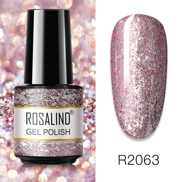 ROSALIND 7ML Vernis Semi Permanent Gel Nail Polish For Nail Soak Off Gel Varnish Design Nail Art Plastic Bottle Gel Polish
