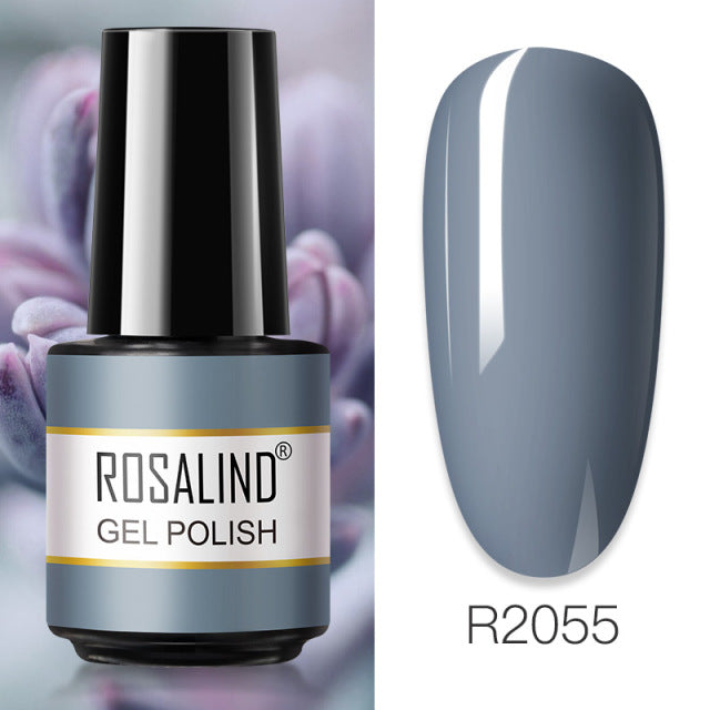 ROSALIND 7ML Vernis Semi Permanent Gel Nail Polish For Nail Soak Off Gel Varnish Design Nail Art Plastic Bottle Gel Polish