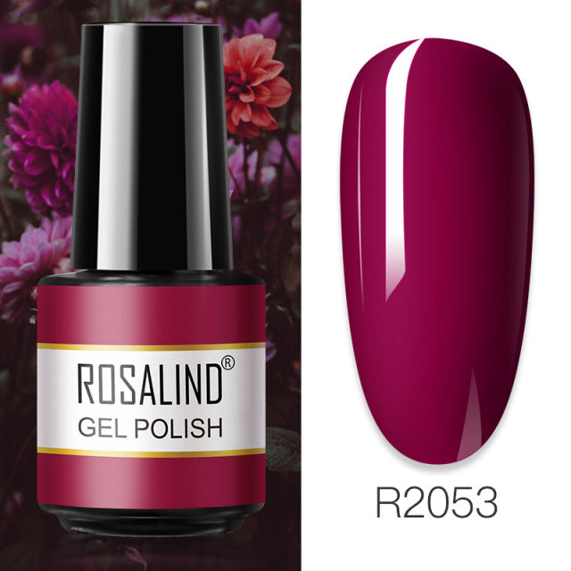 ROSALIND 7ML Vernis Semi Permanent Gel Nail Polish For Nail Soak Off Gel Varnish Design Nail Art Plastic Bottle Gel Polish