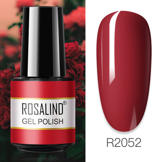 ROSALIND 7ML Vernis Semi Permanent Gel Nail Polish For Nail Soak Off Gel Varnish Design Nail Art Plastic Bottle Gel Polish