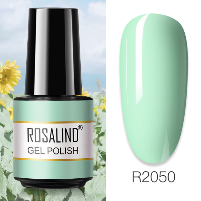 ROSALIND 7ML Vernis Semi Permanent Gel Nail Polish For Nail Soak Off Gel Varnish Design Nail Art Plastic Bottle Gel Polish