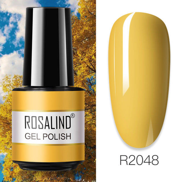ROSALIND 7ML Vernis Semi Permanent Gel Nail Polish For Nail Soak Off Gel Varnish Design Nail Art Plastic Bottle Gel Polish