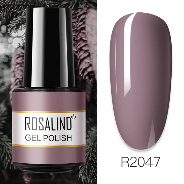 ROSALIND 7ML Vernis Semi Permanent Gel Nail Polish For Nail Soak Off Gel Varnish Design Nail Art Plastic Bottle Gel Polish
