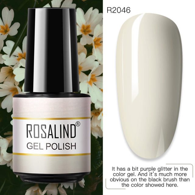 ROSALIND 7ML Vernis Semi Permanent Gel Nail Polish For Nail Soak Off Gel Varnish Design Nail Art Plastic Bottle Gel Polish