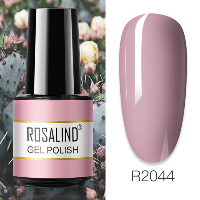ROSALIND 7ML Vernis Semi Permanent Gel Nail Polish For Nail Soak Off Gel Varnish Design Nail Art Plastic Bottle Gel Polish