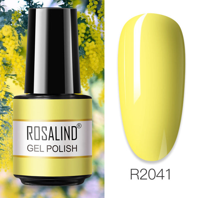 ROSALIND 7ML Vernis Semi Permanent Gel Nail Polish For Nail Soak Off Gel Varnish Design Nail Art Plastic Bottle Gel Polish