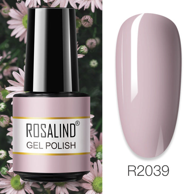 ROSALIND 7ML Vernis Semi Permanent Gel Nail Polish For Nail Soak Off Gel Varnish Design Nail Art Plastic Bottle Gel Polish