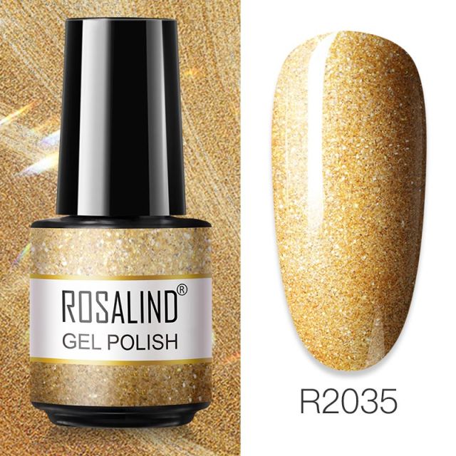 ROSALIND 7ML Vernis Semi Permanent Gel Nail Polish For Nail Soak Off Gel Varnish Design Nail Art Plastic Bottle Gel Polish
