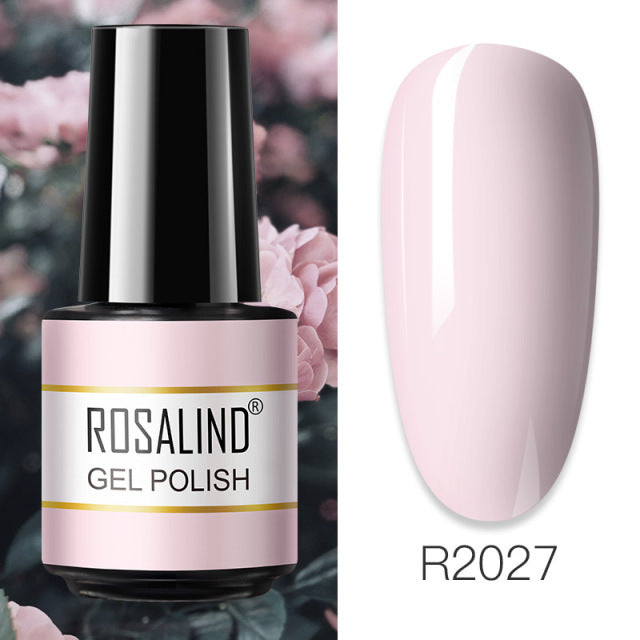 ROSALIND 7ML Vernis Semi Permanent Gel Nail Polish For Nail Soak Off Gel Varnish Design Nail Art Plastic Bottle Gel Polish