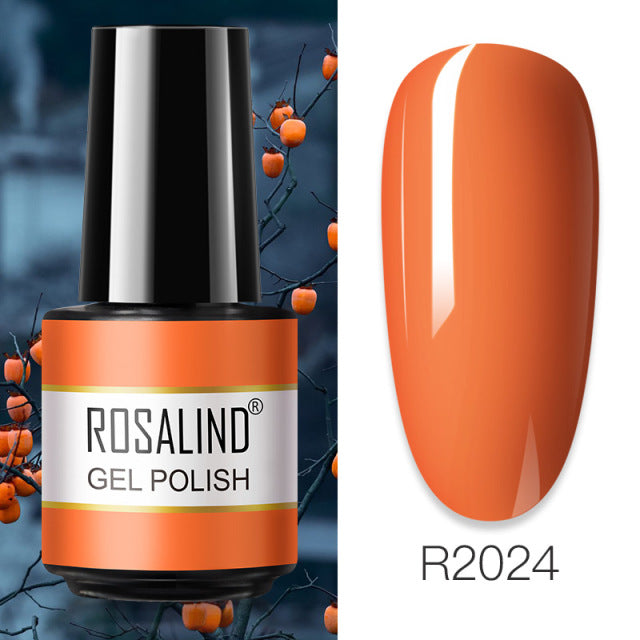 ROSALIND 7ML Vernis Semi Permanent Gel Nail Polish For Nail Soak Off Gel Varnish Design Nail Art Plastic Bottle Gel Polish
