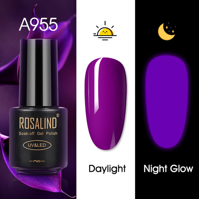 ROSALIND 7ML Vernis Semi Permanent Gel Nail Polish For Nail Soak Off Gel Varnish Design Nail Art Plastic Bottle Gel Polish