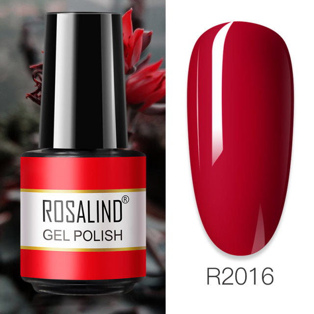 ROSALIND 7ML Vernis Semi Permanent Gel Nail Polish For Nail Soak Off Gel Varnish Design Nail Art Plastic Bottle Gel Polish